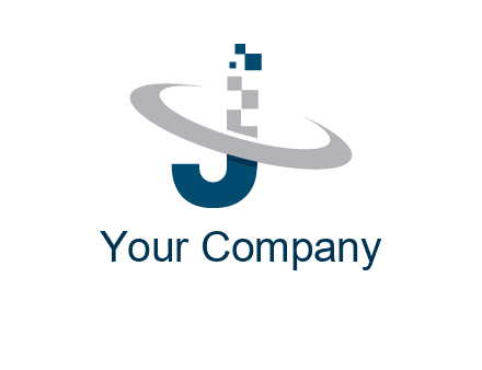 letter j pixels logo