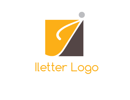 negative spacing letter J in square with circle