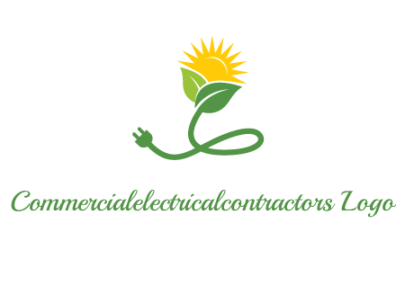 plug with leaf and sun logo