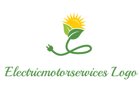 plug with leaf and sun logo