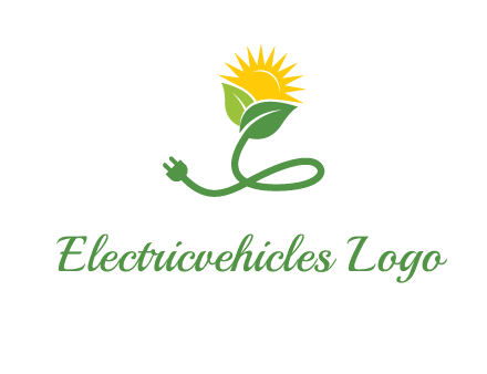 plug with leaf and sun logo