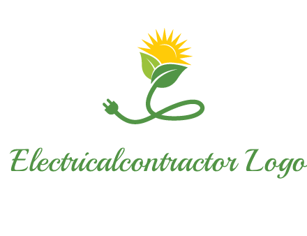 plug with leaf and sun logo