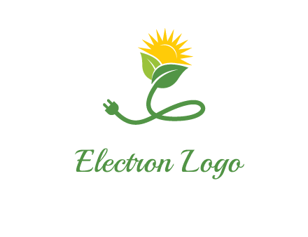 plug with leaf and sun logo