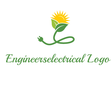 plug with leaf and sun logo