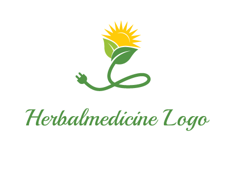 plug with leaf and sun logo