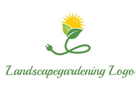plug with leaf and sun logo