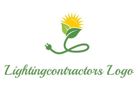 plug with leaf and sun logo