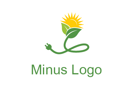 plug with leaf and sun logo