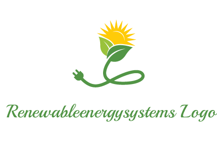plug with leaf and sun logo