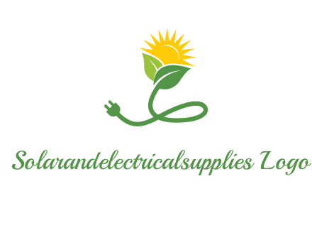 plug with leaf and sun logo