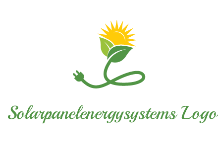 plug with leaf and sun logo