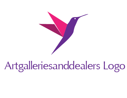origami hummingbird logo