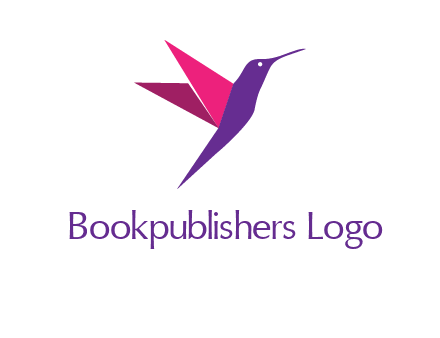 origami hummingbird logo