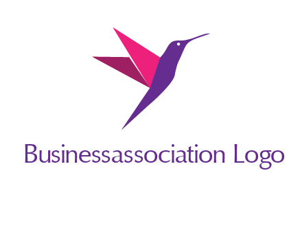 origami hummingbird logo