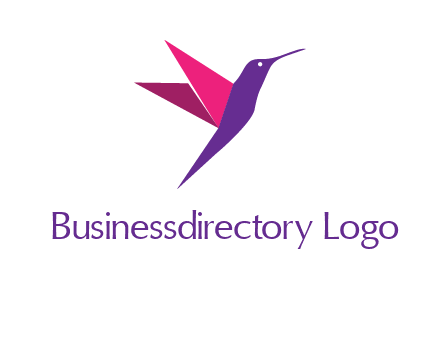 origami hummingbird logo