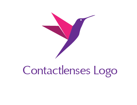 origami hummingbird logo