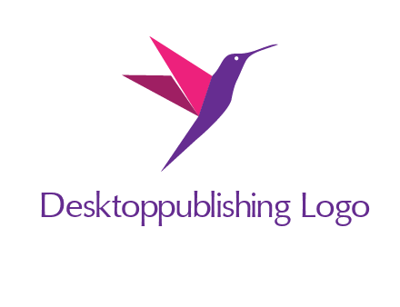 origami hummingbird logo