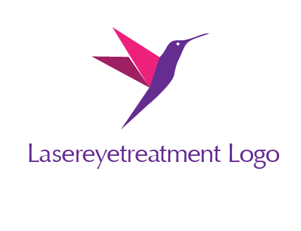 origami hummingbird logo