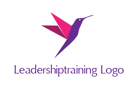 origami hummingbird logo