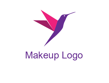 origami hummingbird logo