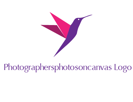 origami hummingbird logo