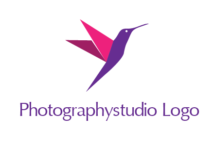 origami hummingbird logo