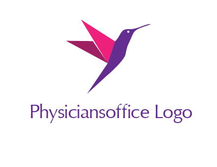 origami hummingbird logo
