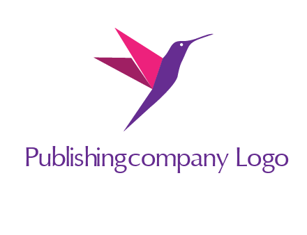 origami hummingbird logo