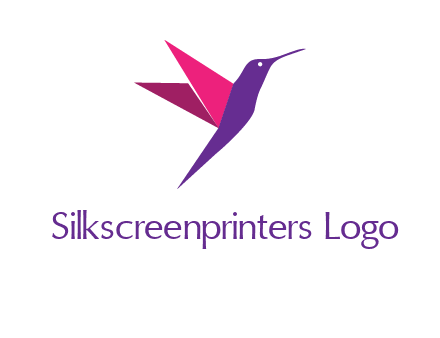 origami hummingbird logo