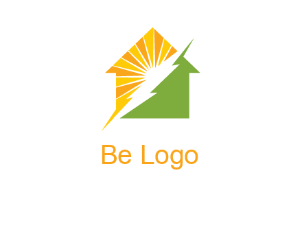 Lighting bolt House Logo