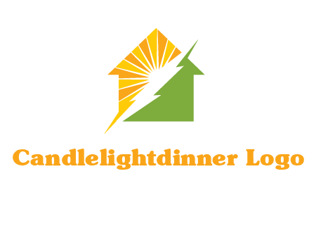 Lighting bolt House Logo