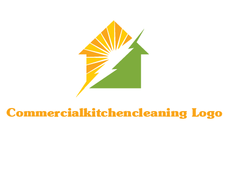 Lighting bolt House Logo