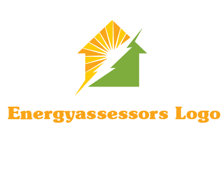 Lighting bolt House Logo