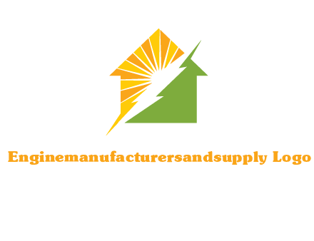 Lighting bolt House Logo