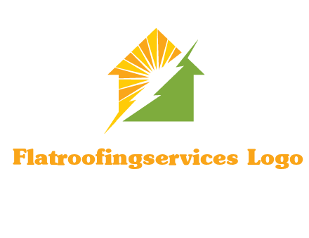 Lighting bolt House Logo
