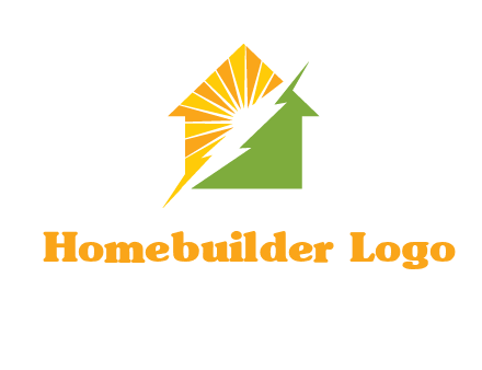 Lighting bolt House Logo
