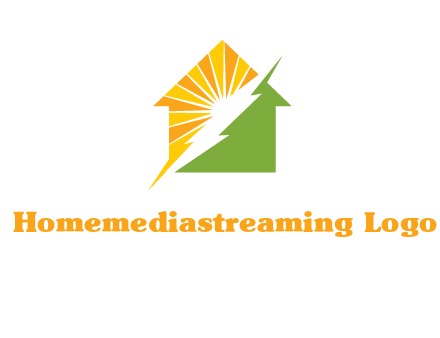 Lighting bolt House Logo
