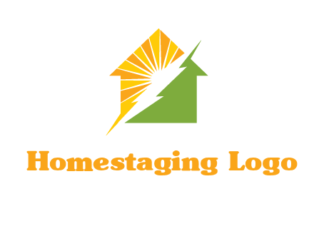 Lighting bolt House Logo