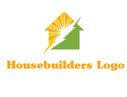 Lighting bolt House Logo