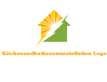 Lighting bolt House Logo