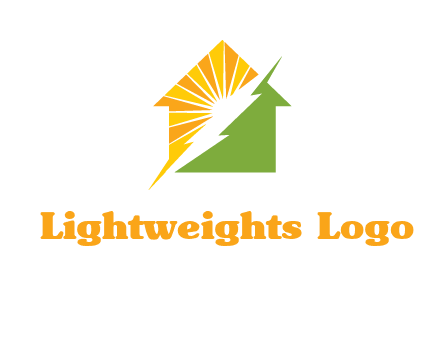 Lighting bolt House Logo
