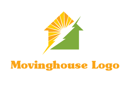 Lighting bolt House Logo