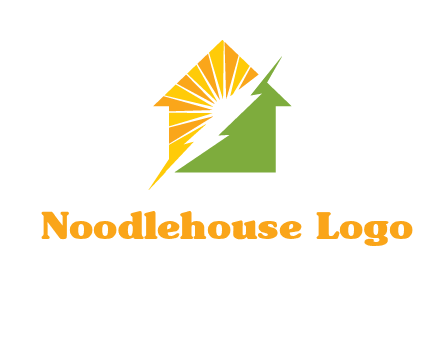 Lighting bolt House Logo