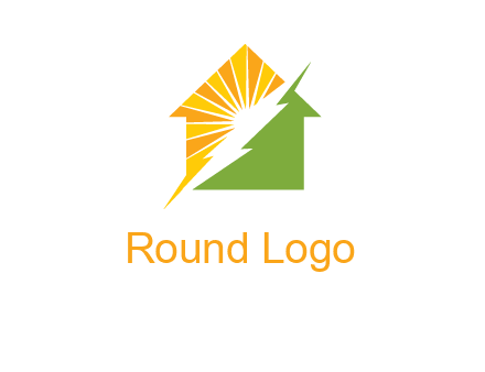 Lighting bolt House Logo