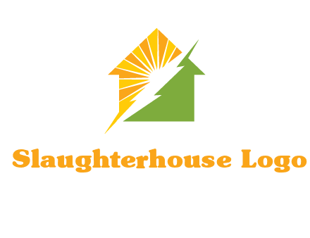Lighting bolt House Logo