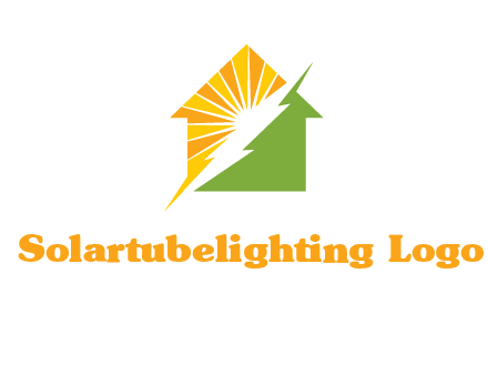 Lighting bolt House Logo