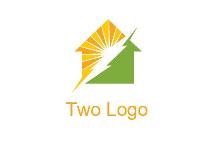 Lighting bolt House Logo