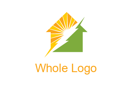 Lighting bolt House Logo