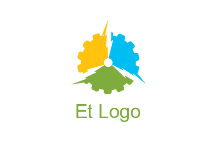 electric bolts and gear logo