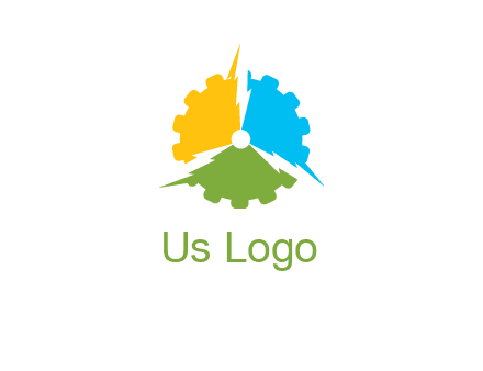 electric bolts and gear logo